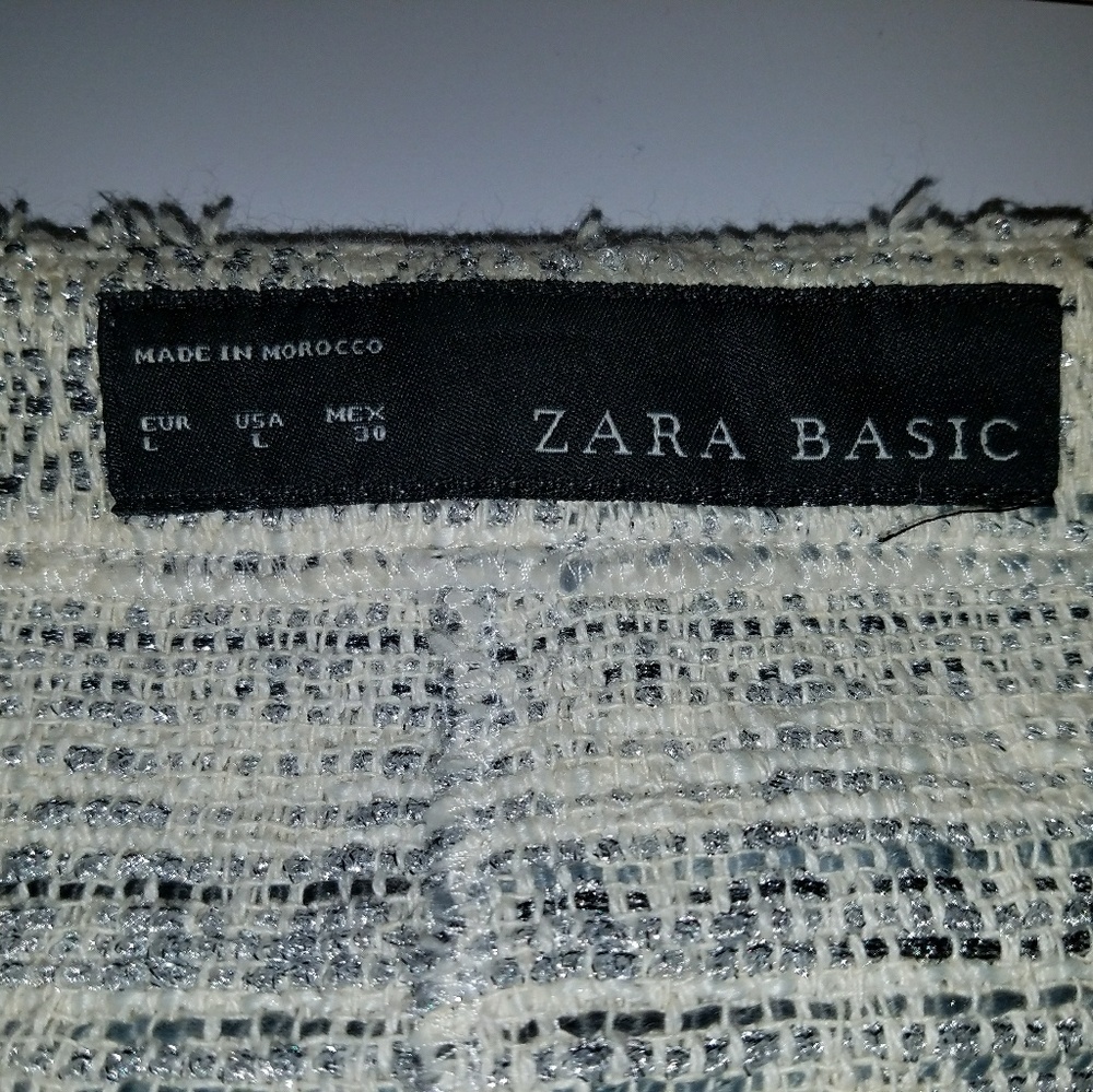 Zara Basic Fringe Silver Jacket - image 4